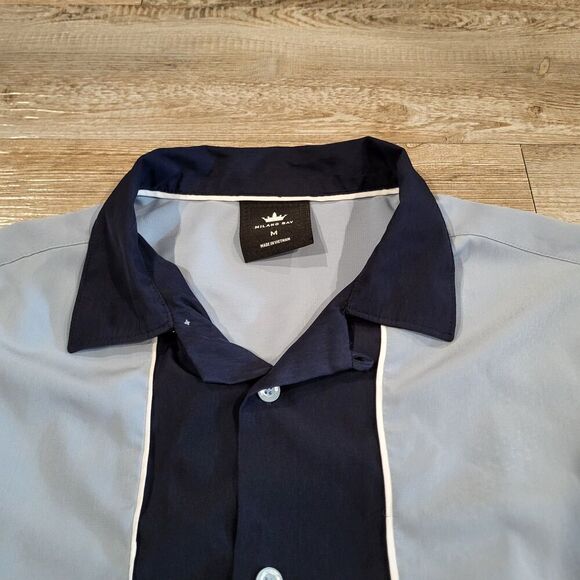 Milano Bay Original Retro Short Sleeved Button Up Style Shirt Mens Size Medium - Picture 4 of 8